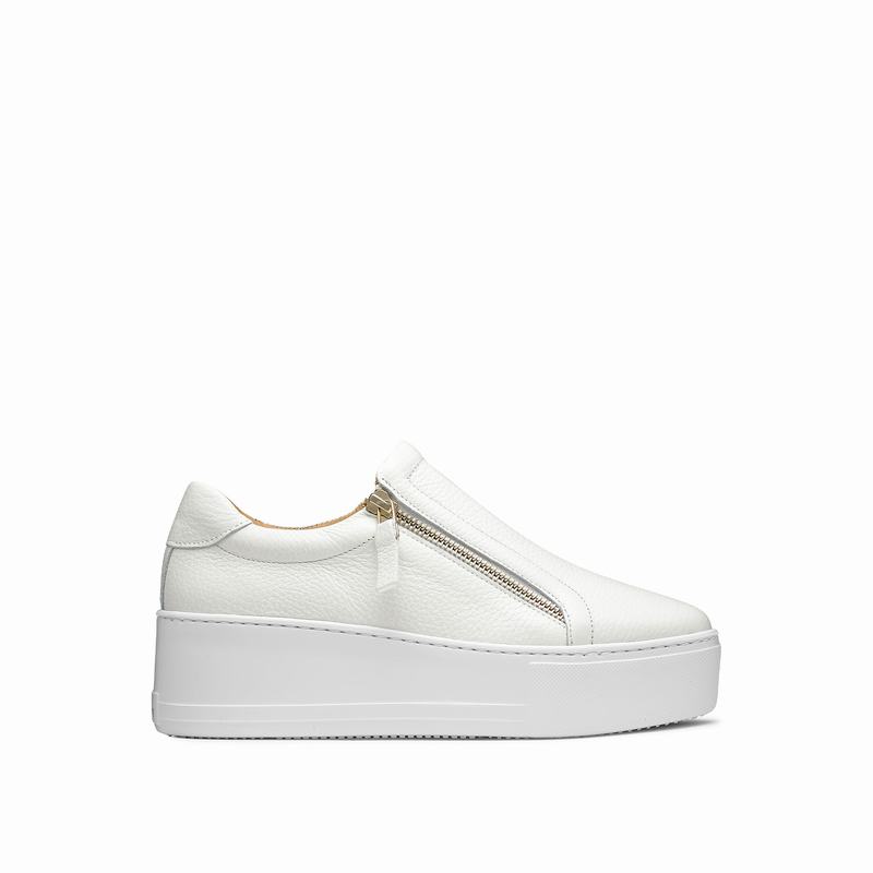 Russell & Bromley Doublepark Womens Flatform Sneakers White |NHY927UH|